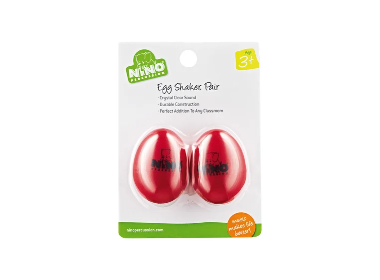 Nino Percussion 540-R-2 Egg Shaker par Red (2stk.) 